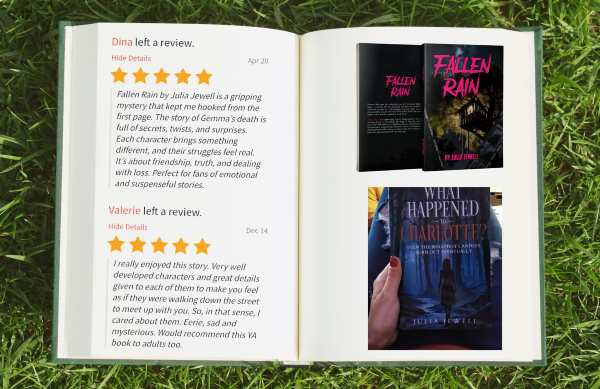 collage of images from my books